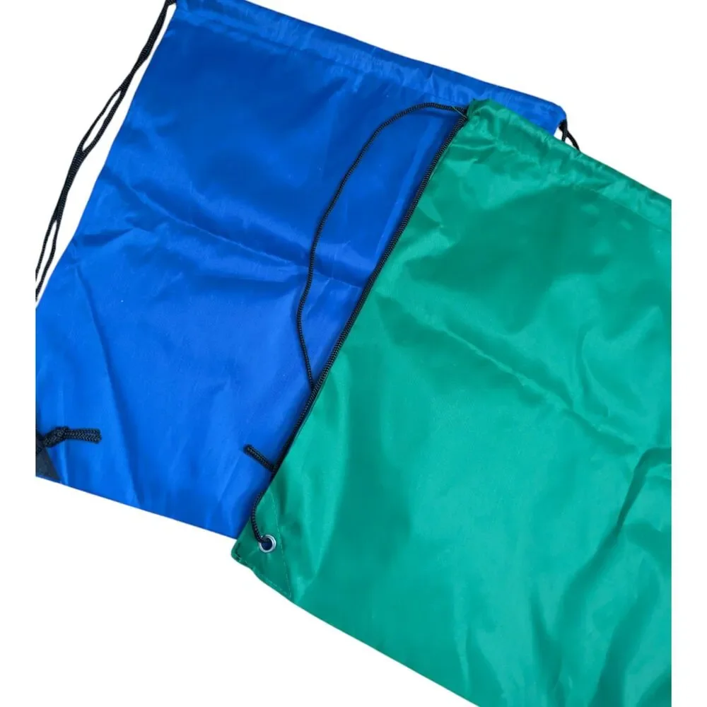 Drawstring Backpack Lot of 4 | Cinch Sack Bags | Sports Gym School